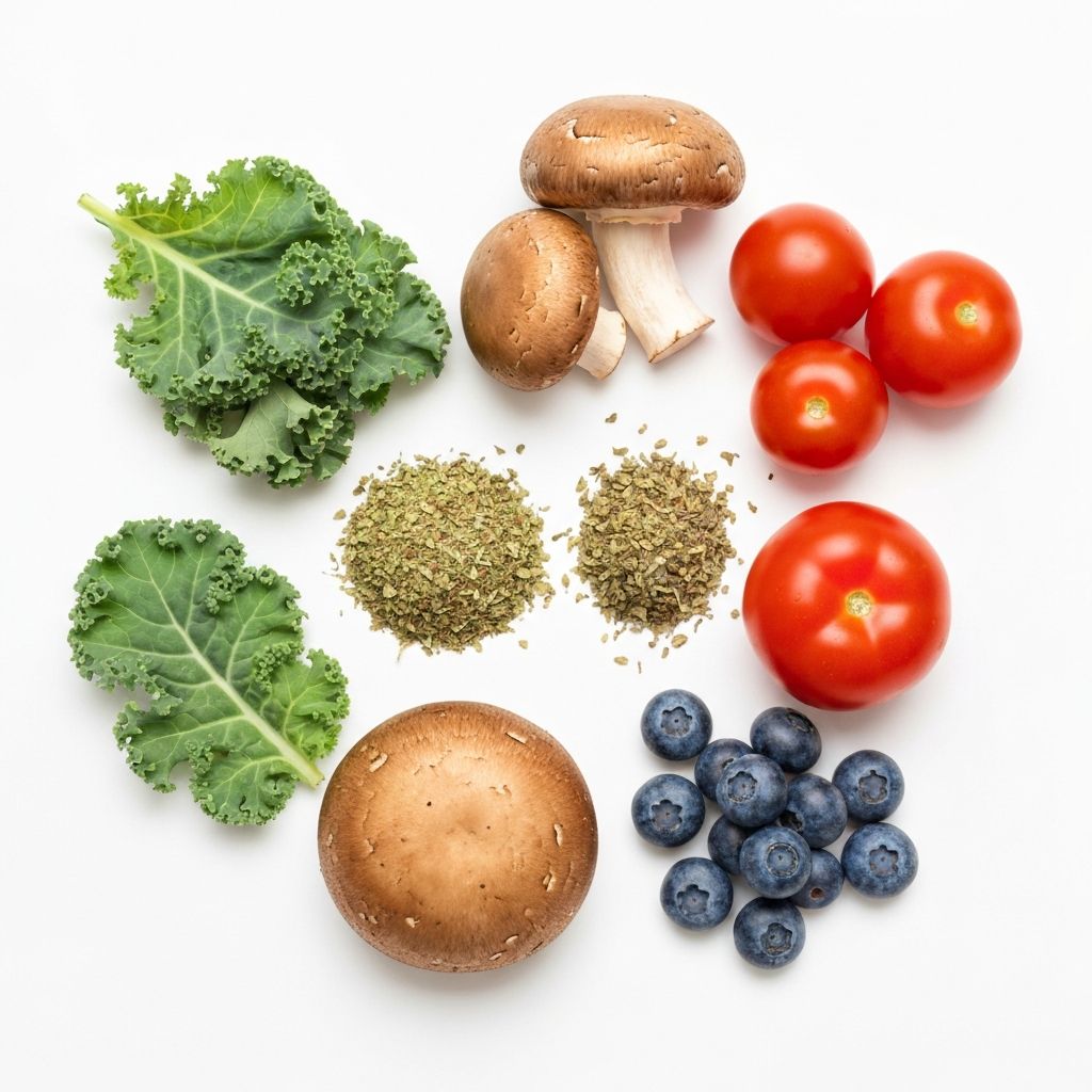 Verschiedene Formen natürlicher Lebensmittel